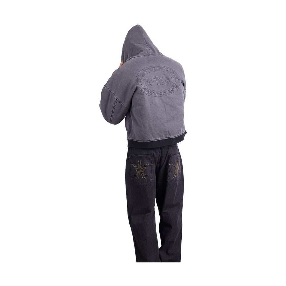 WNDRR Credit Hooded Work Jacket - Black Denim