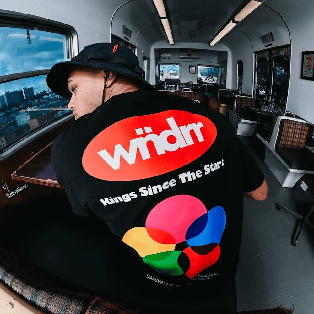 WNDRR Flammable Box Fit Tee - Black