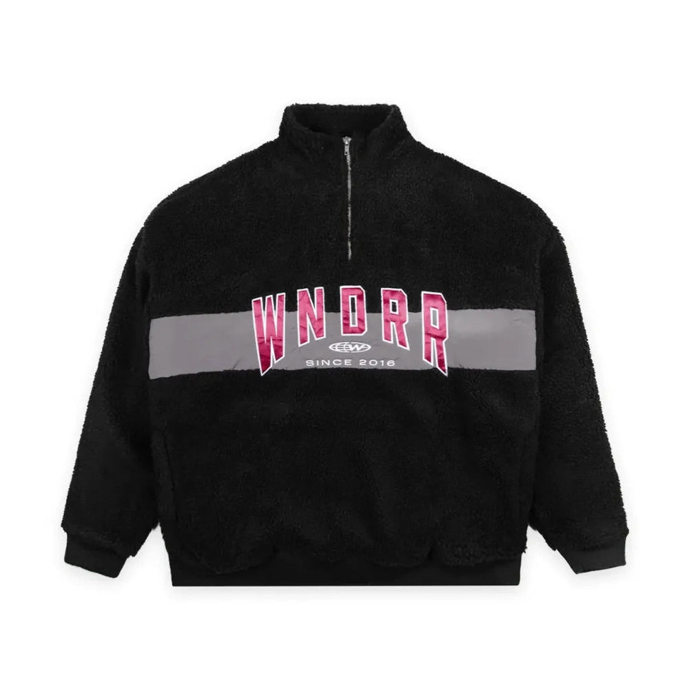 WNDRR Hashi 1/4 Zip Sherpa Flecce - Black