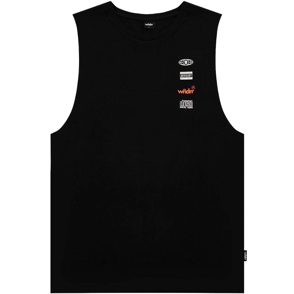 WNDRR High Sign Muscle Top - Black