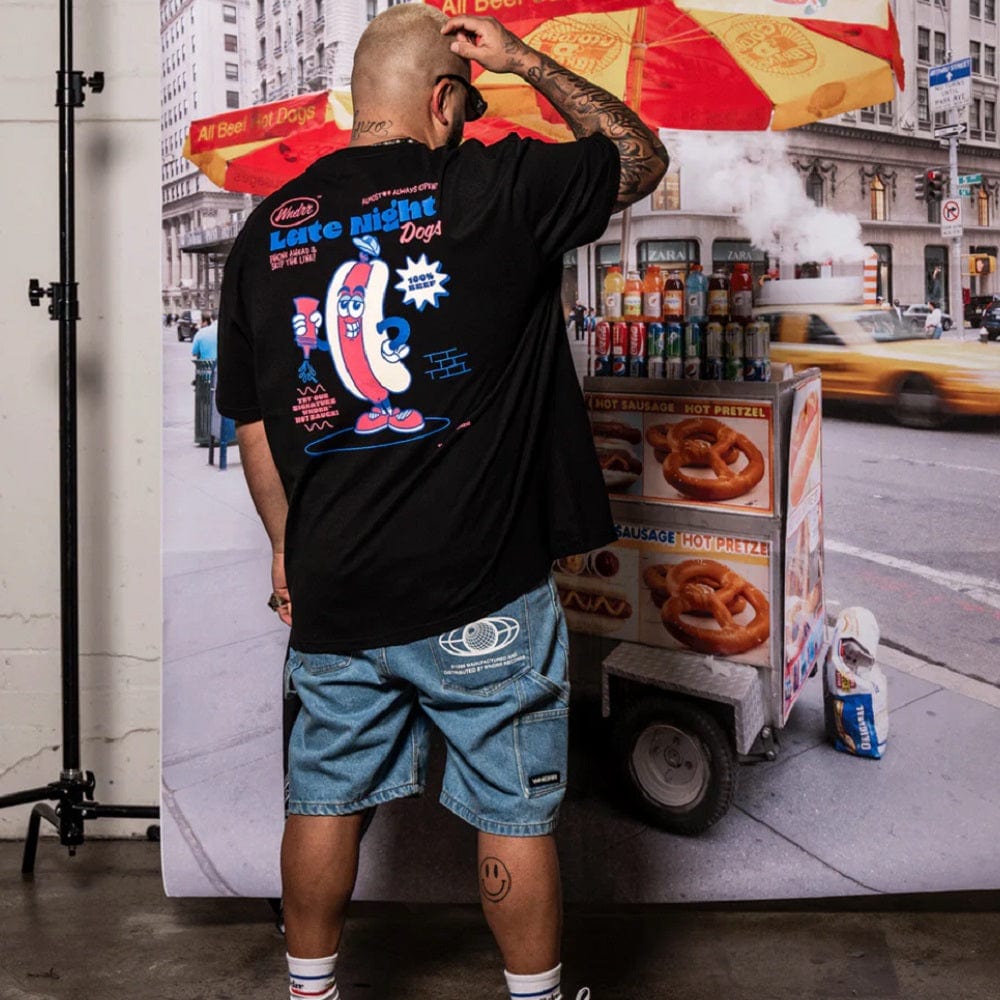 WNDRR Hot Dog Box Fit Tee - Black