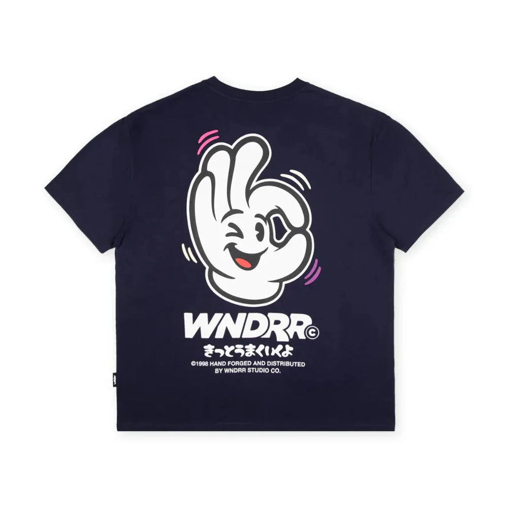 WNDRR I'm Sure Box Fit Tee - Navy