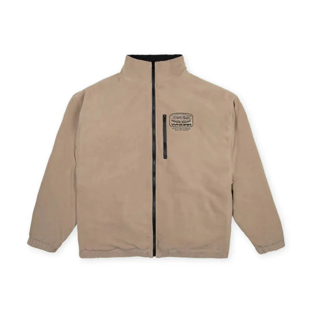 WNDRR Le Monde Reversable Fleece Jacket - Black / Moon Grey