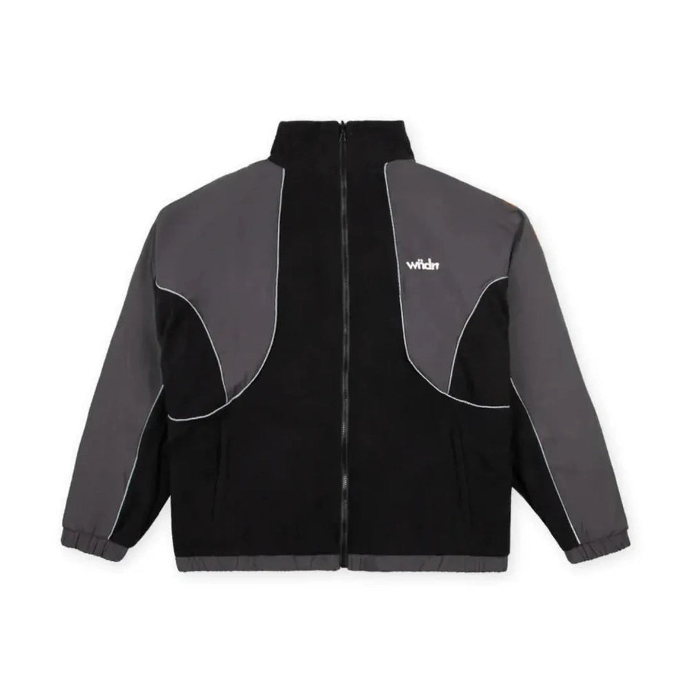 WNDRR Le Monde Reversable Fleece Jacket - Black / Moon Grey