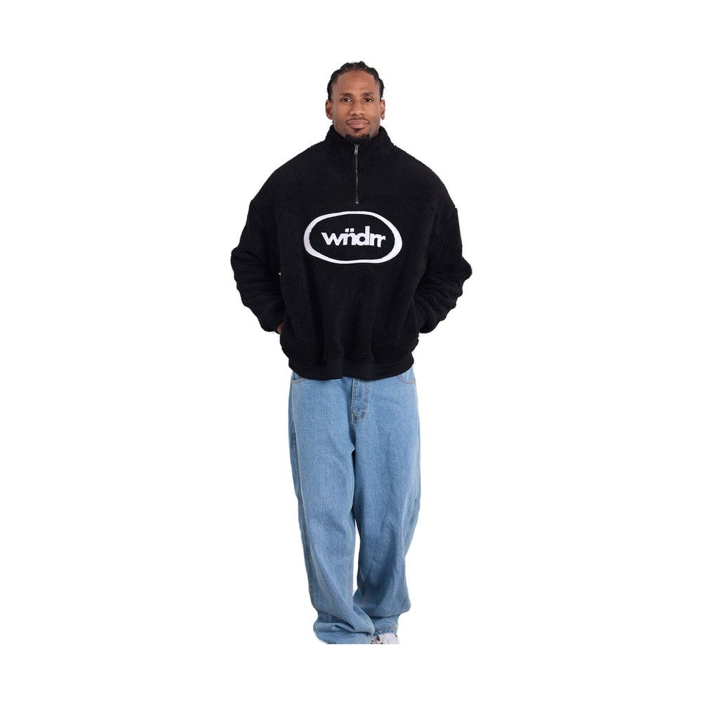 WNDRR Orbit 1/4 Zip Sherpa Fleece - Black
