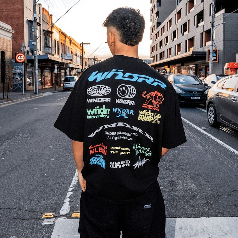 WNDRR Represent Heavy Weight Tee - Black