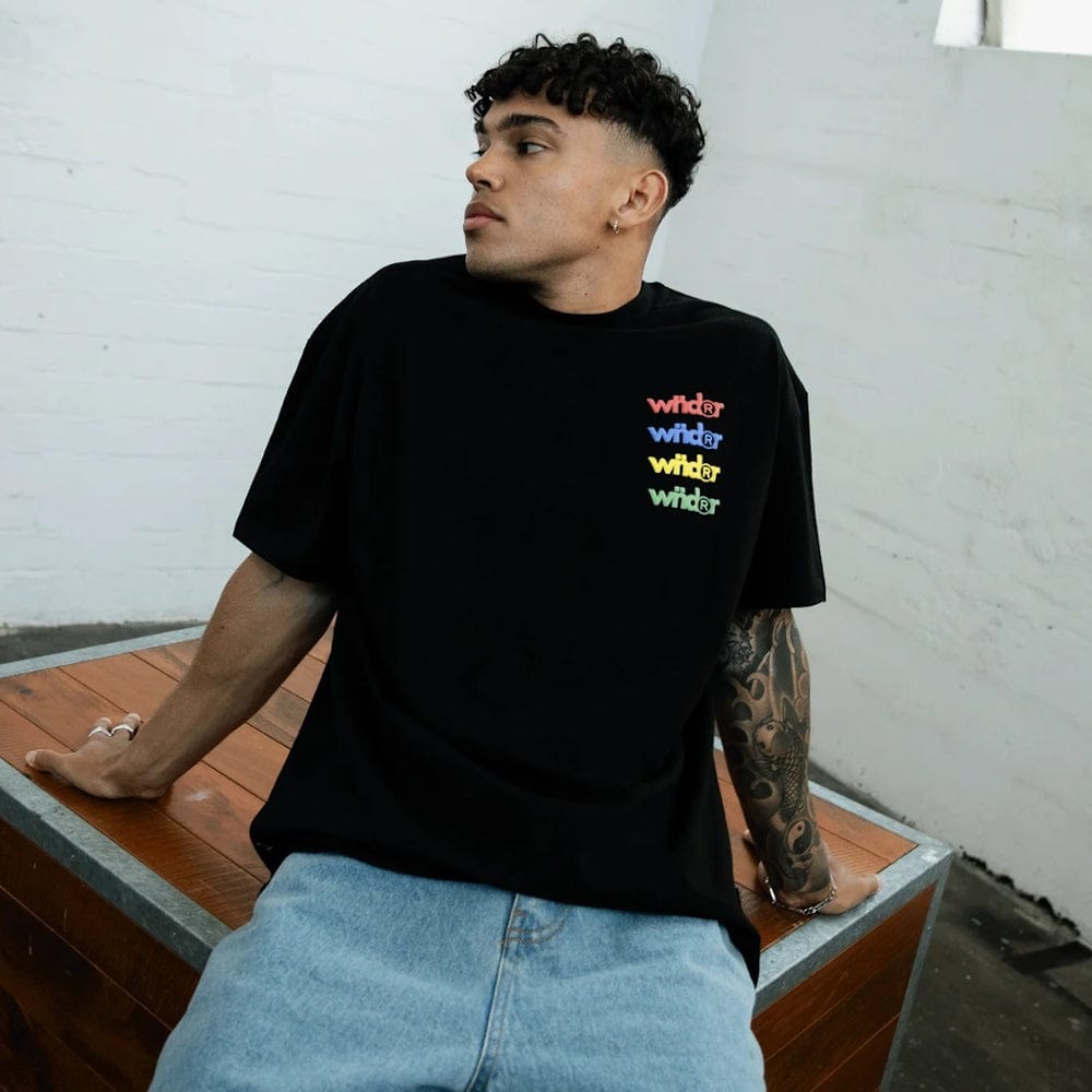 WNDRR Source Code Box Fit Tee - Black