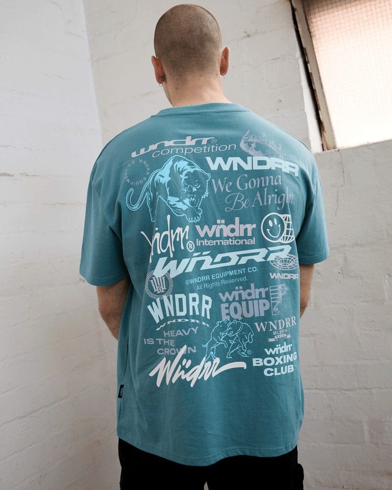 WNDRR Syndicate Box Fit Tee - Dusk Blue