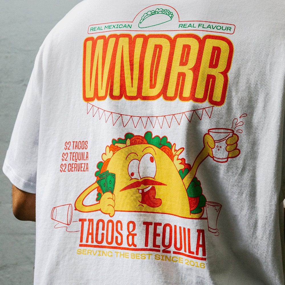 WNDRR Taco Box Fit Tee - White