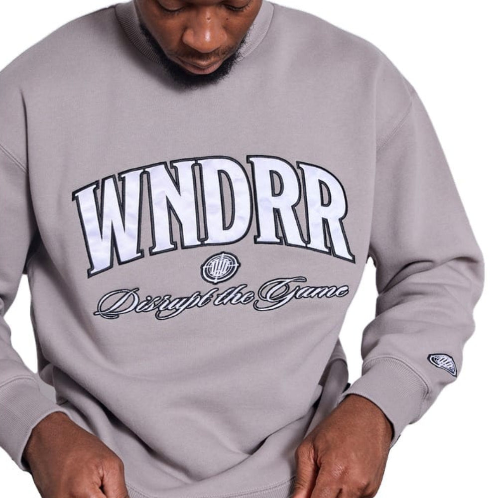 WNDRR Target Crew Sweat - Moon Grey