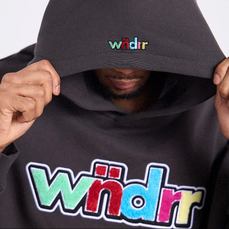 WNDRR Tint Cropped Hood Sweat - Faded Black