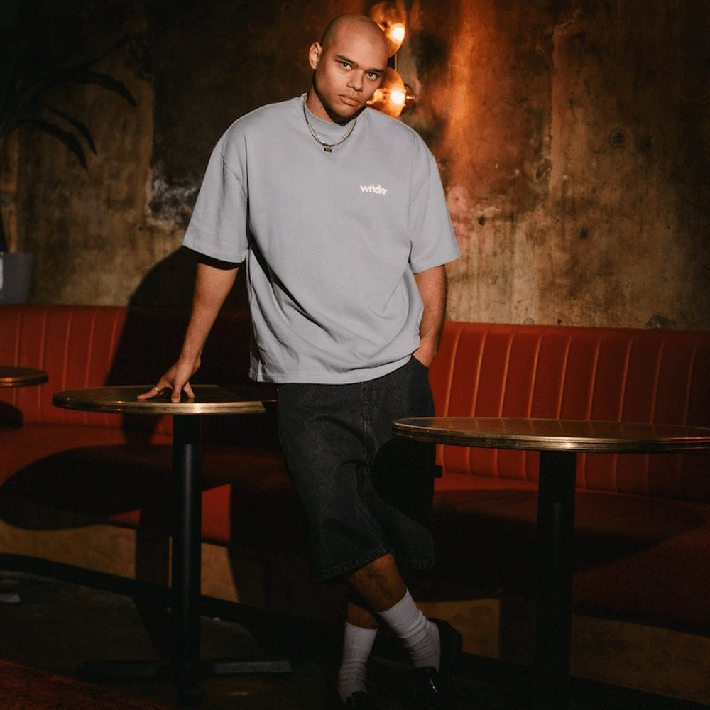 WNDRR Violation Heavy Weight Tee - Cement Grey