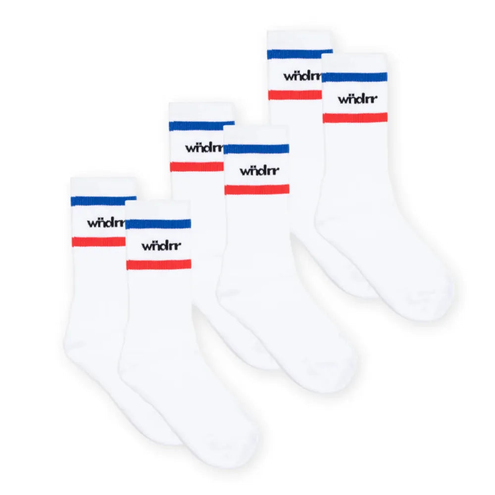 WNDRR Challenger Socks 3pk - White