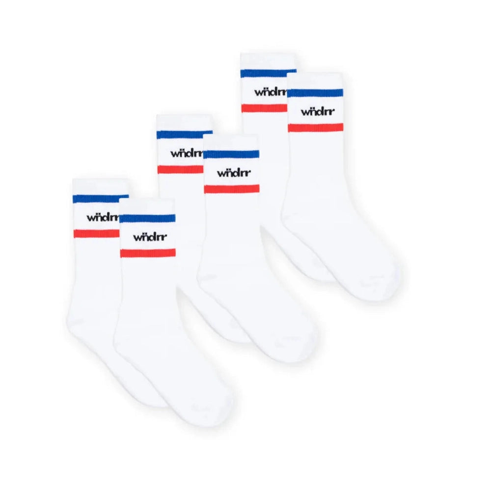 WNDRR Challenger Socks 3pk - White