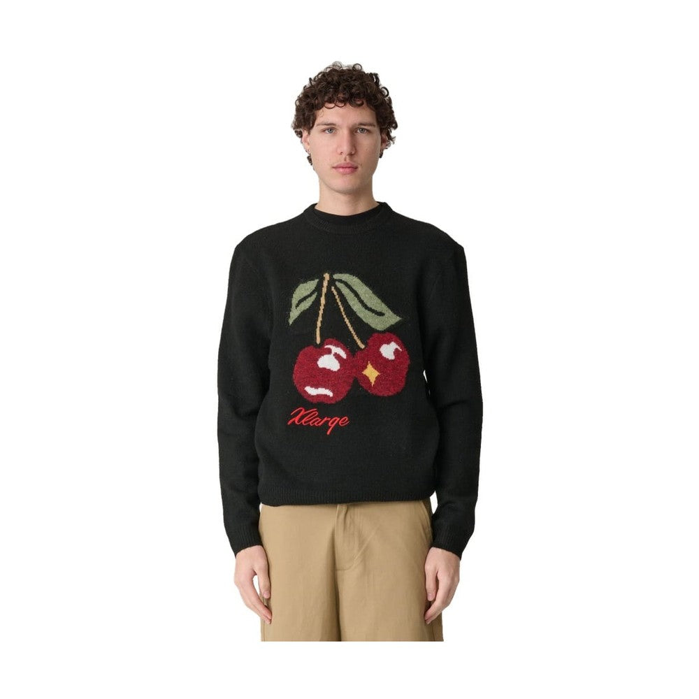 XLarge Cherry Knit Sweater - Black
