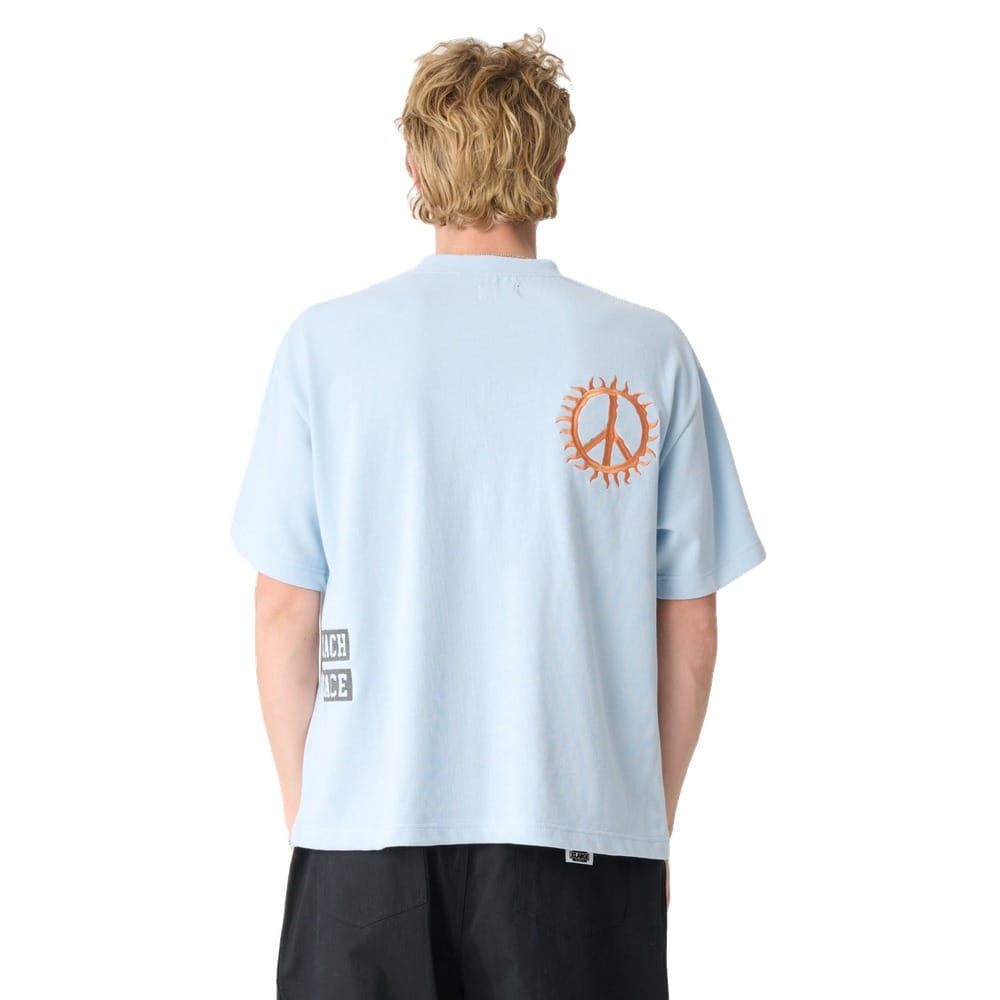 XLarge Teach Peace Gorilla Fit Tee - Dusty Ice