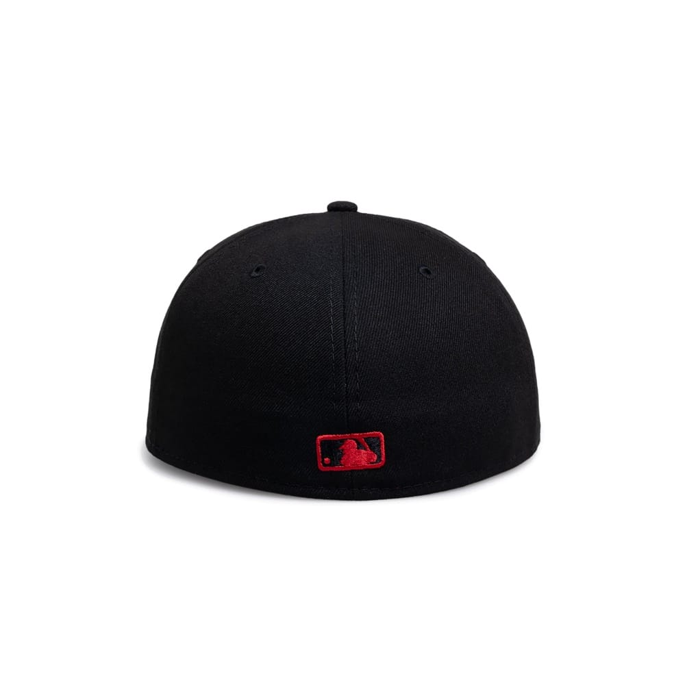 New Era 59FIFTY Black Pop Fitted Cap Los Angeles Dodgers - Black / Red