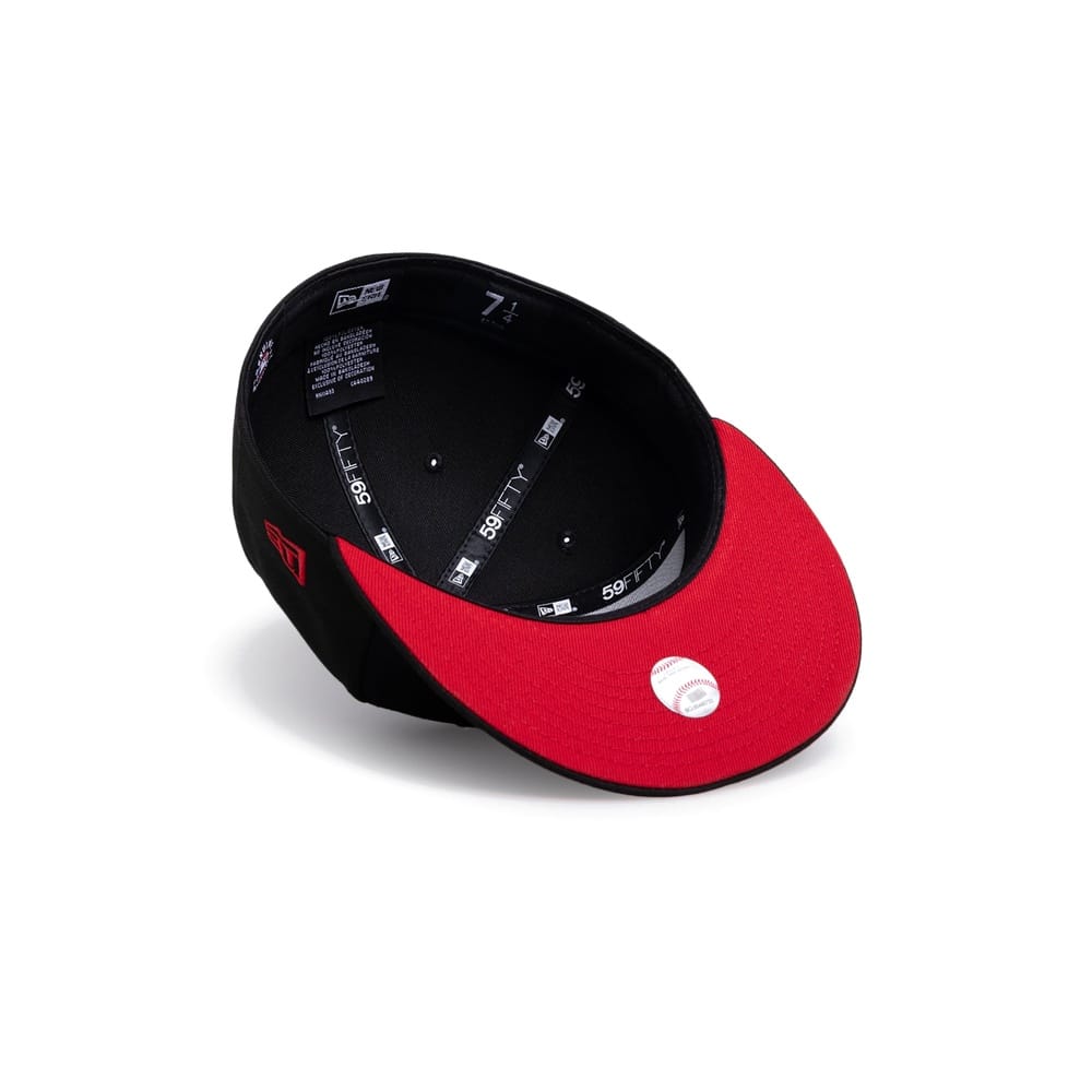 New Era 59FIFTY Black Pop Fitted Cap Los Angeles Dodgers - Black / Red
