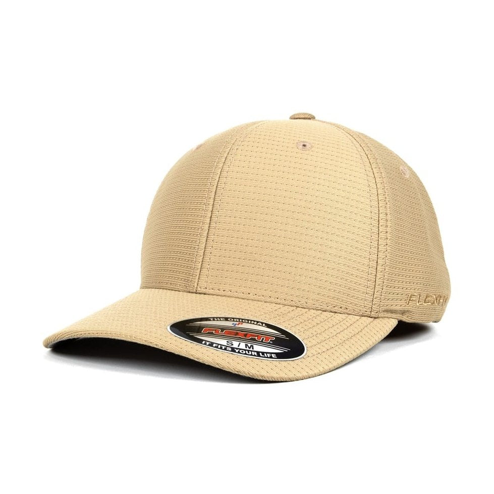 Flexfit Cool & Dry Callocks Tricot Fitted Cap - Khaki