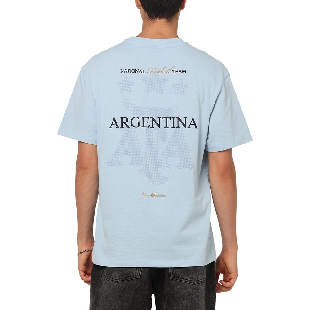 Majestic Athletic Argentina Halftone Crest Tee - Argentina Blue - Image 2