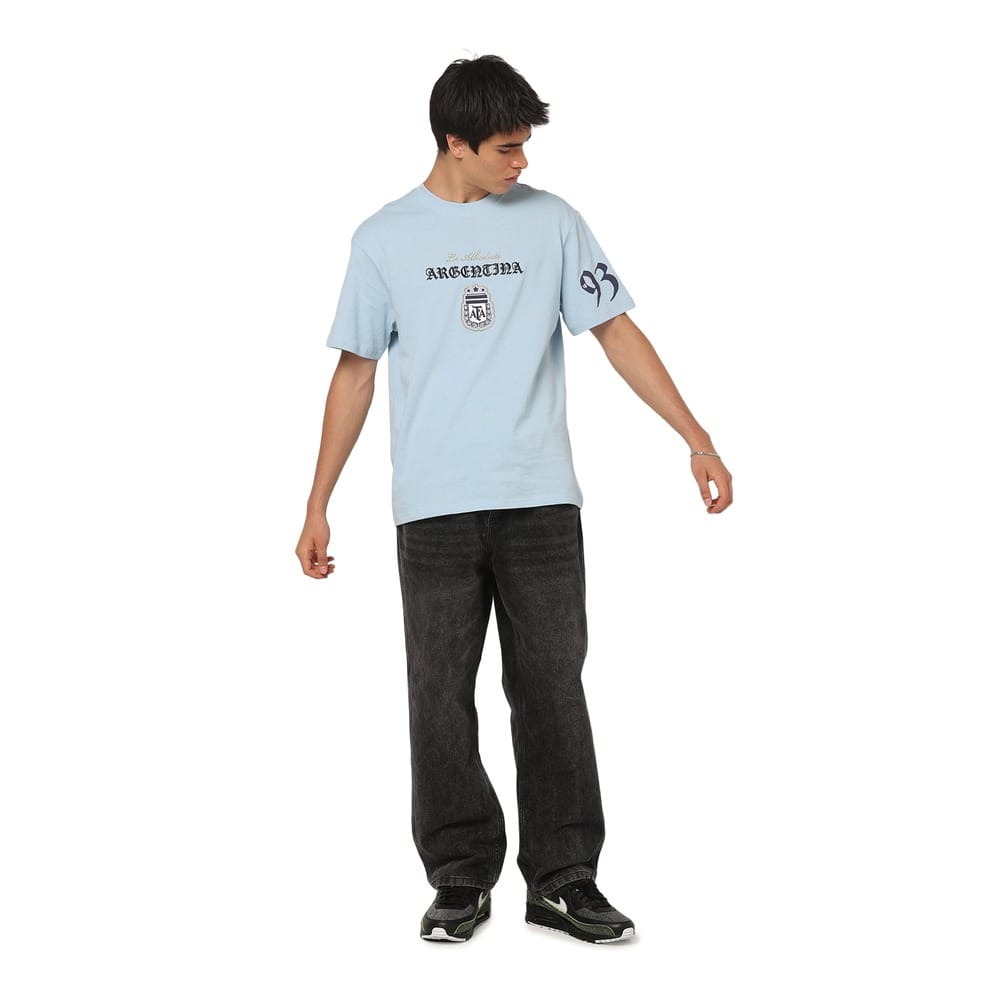 Majestic Athletic Argentina Halftone Crest Tee - Argentina Blue - Image 3