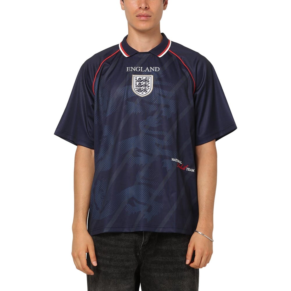 Majestic Athletic England Mesh SS Jersey - Kraken Navy