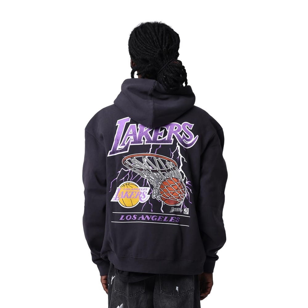 Mitchell & Ness Los Angeles Lakers Lightning Hoodie - Washed Black