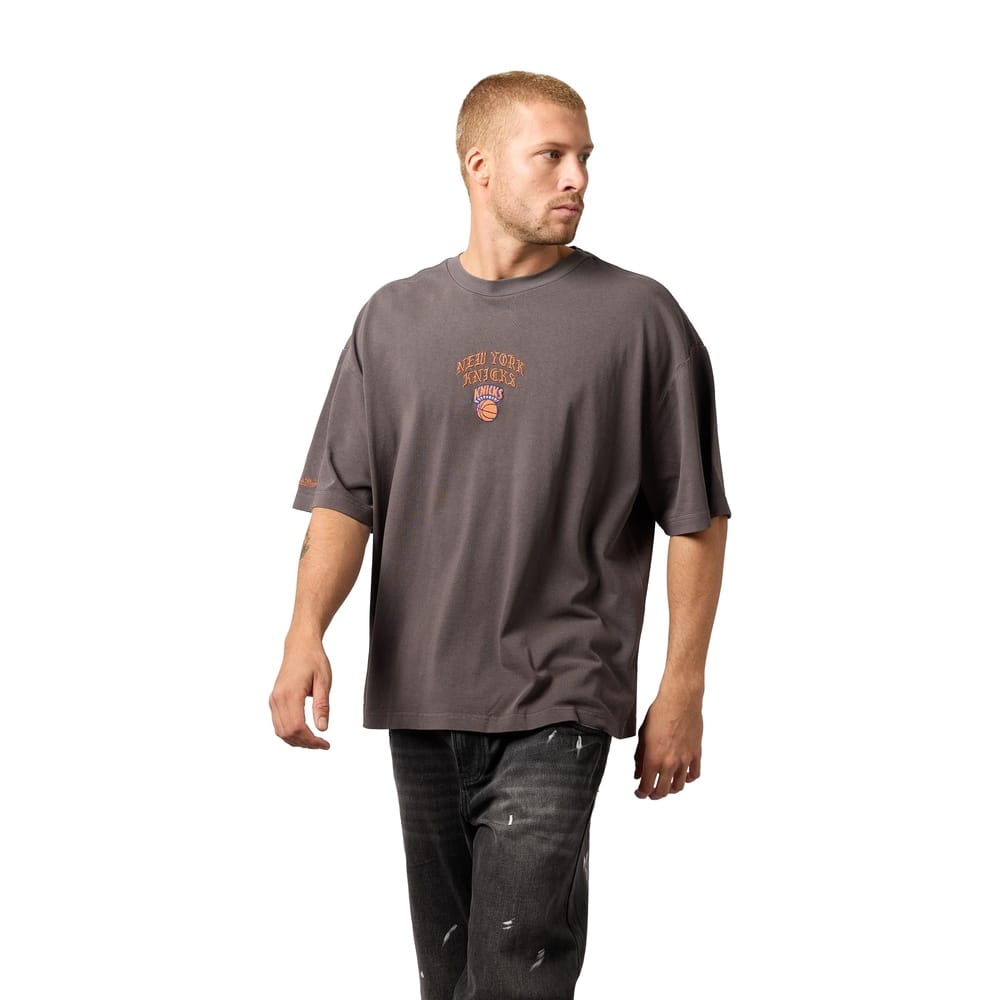 Mitchell & Ness Blackletter Champions Tee New York Knicks - Faded Slate