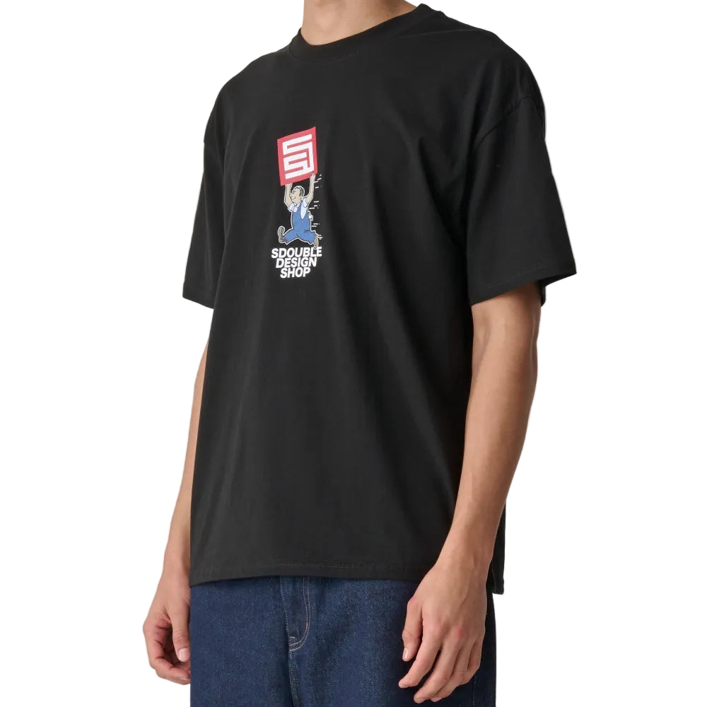 S / DOUBLE Overall SS Tee - Black