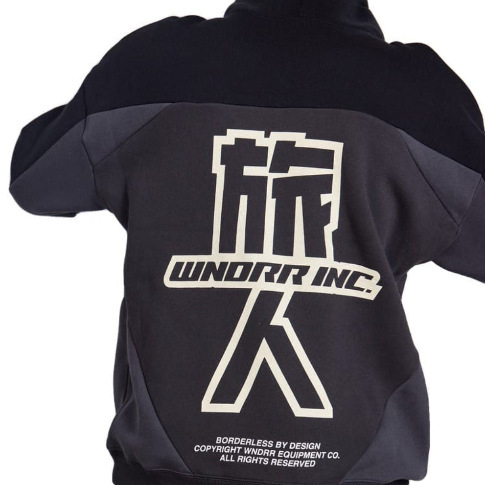 WNDRR Shoji Panel Hood Sweat - Black
