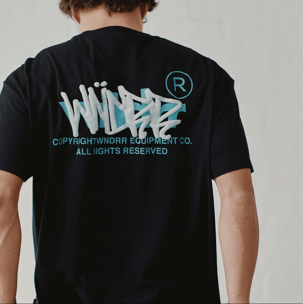 WNDRR Tagged Box Fit Tee - Black