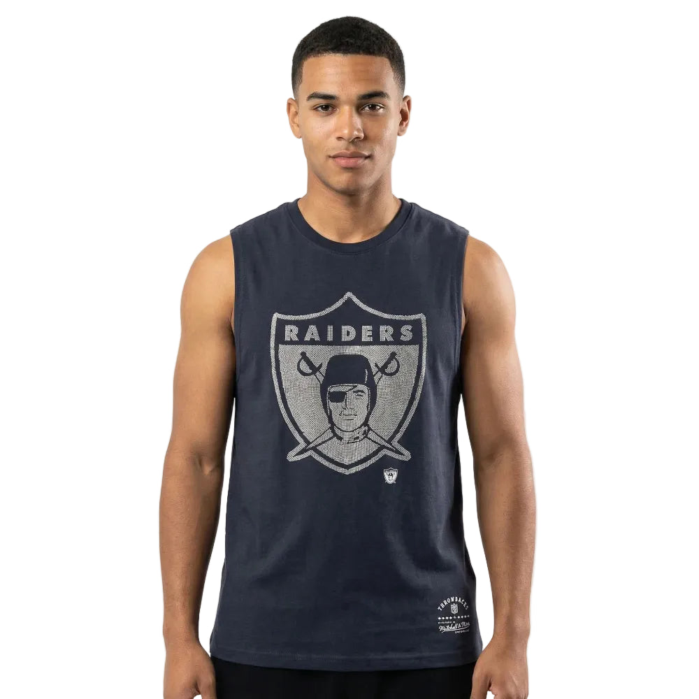 Mitchell & Ness Team IP Muscle Tee Oakland Raiders - Washed Black