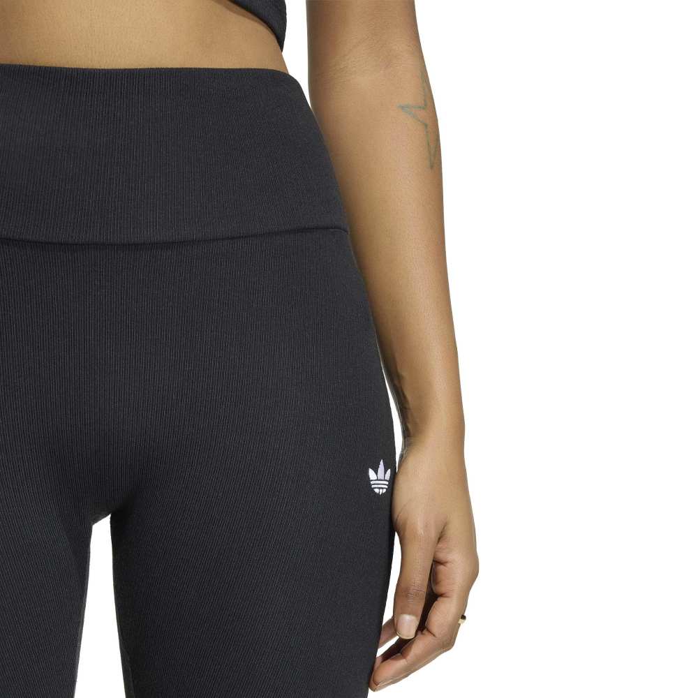 Adidas Women's Essentials Rib Flared Leggings - Black