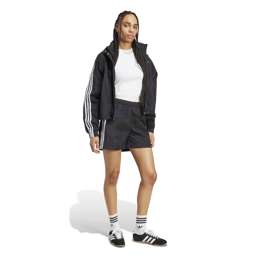 adidas Womens Adicolor 3-Stripes Woven Short - Black / White