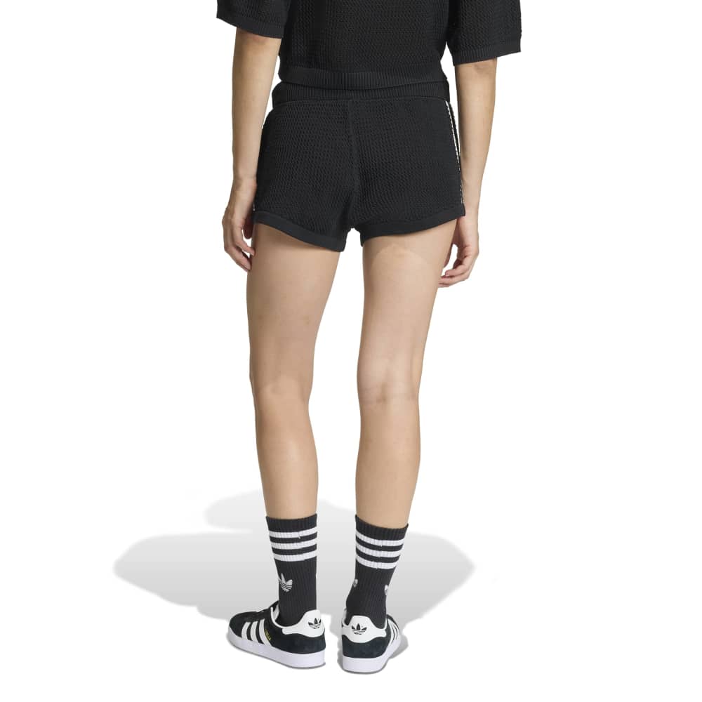 adidas Womens Knitted Crochet Short - Black