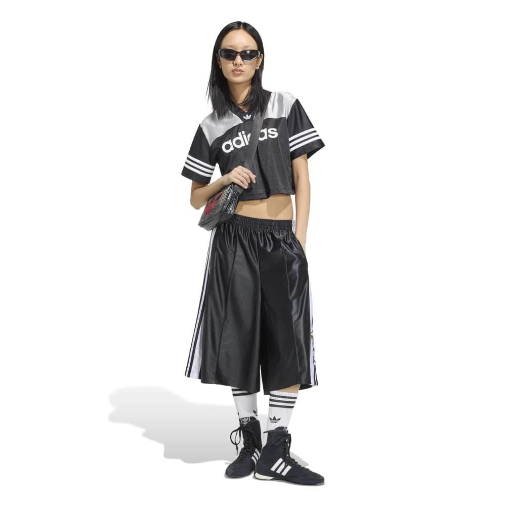 Adidas Womens Long Shorts - Black / White