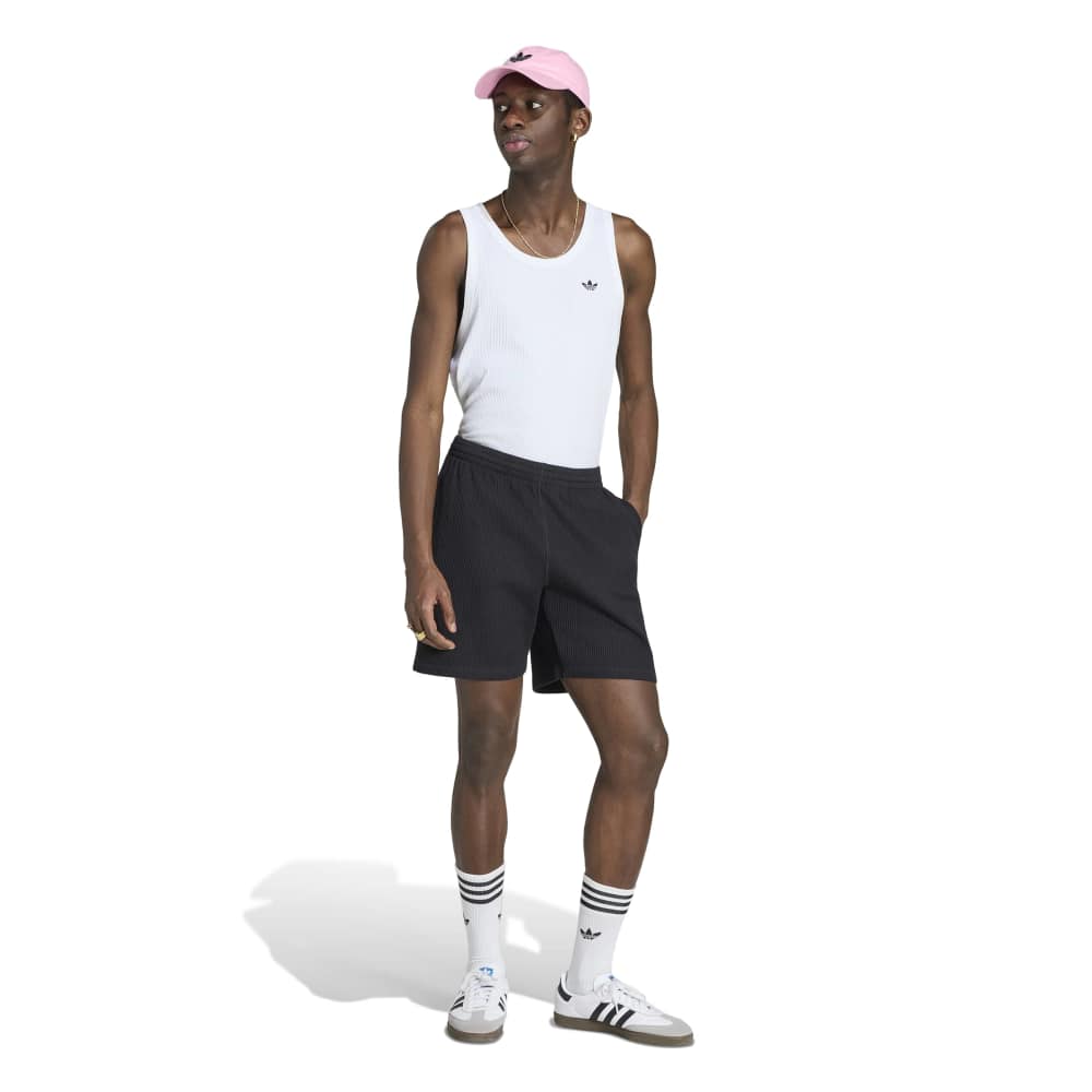 Adidas Trefoil Essentials Waffle Shorts - Black