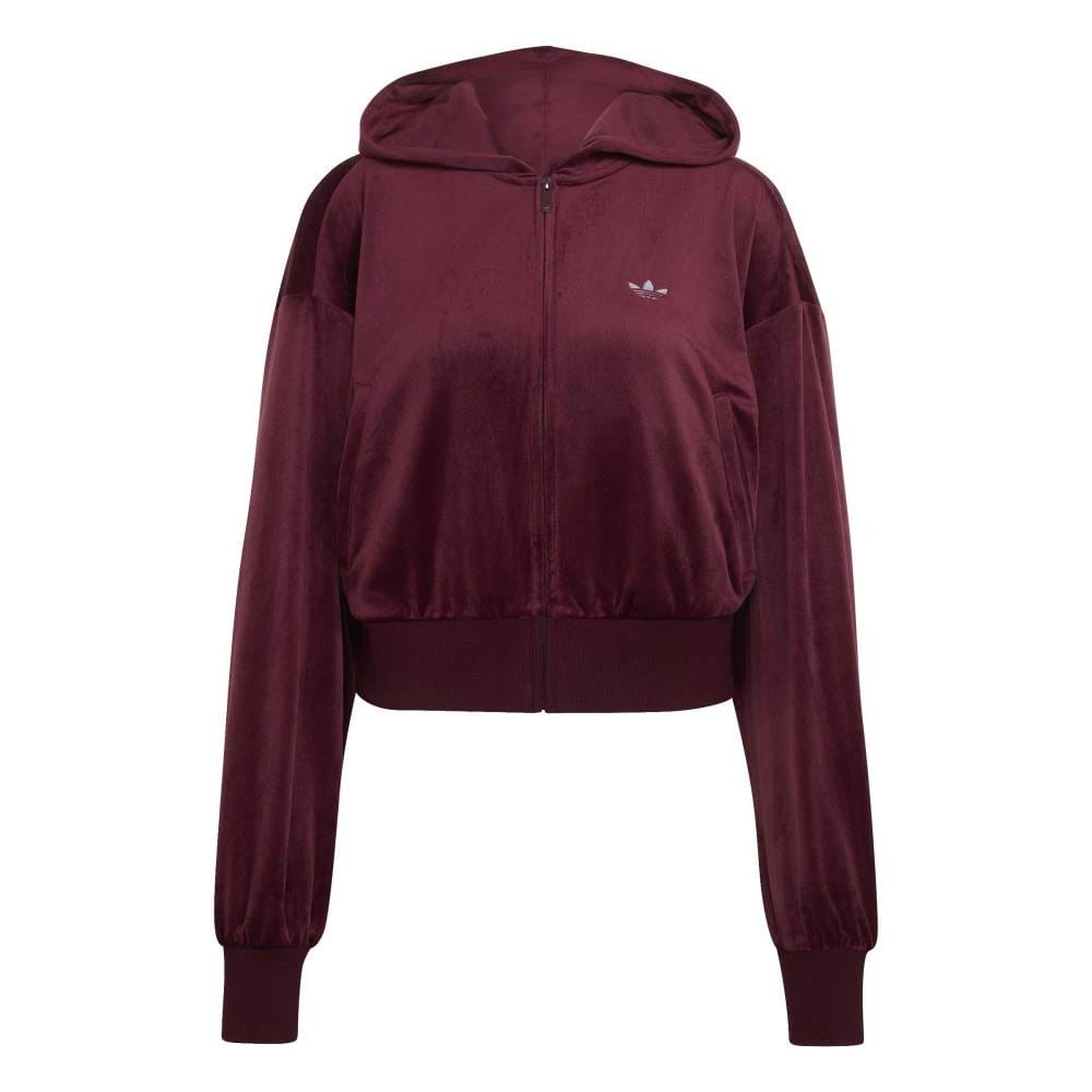Adidas Essentials Velour Track Top - Maroon