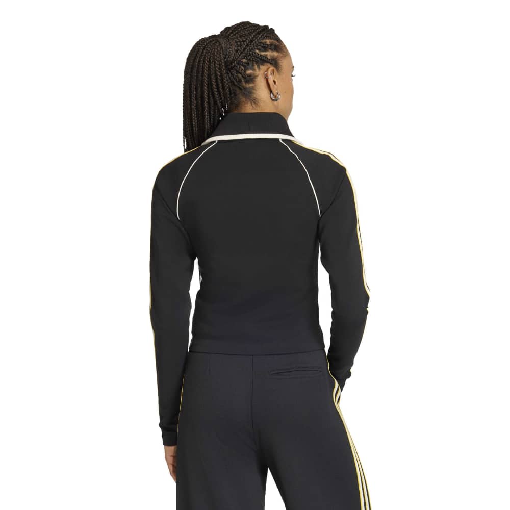 adidas Slim Track Top - Black / Yellow
