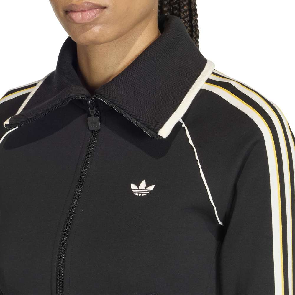 adidas Slim Track Top - Black / Yellow