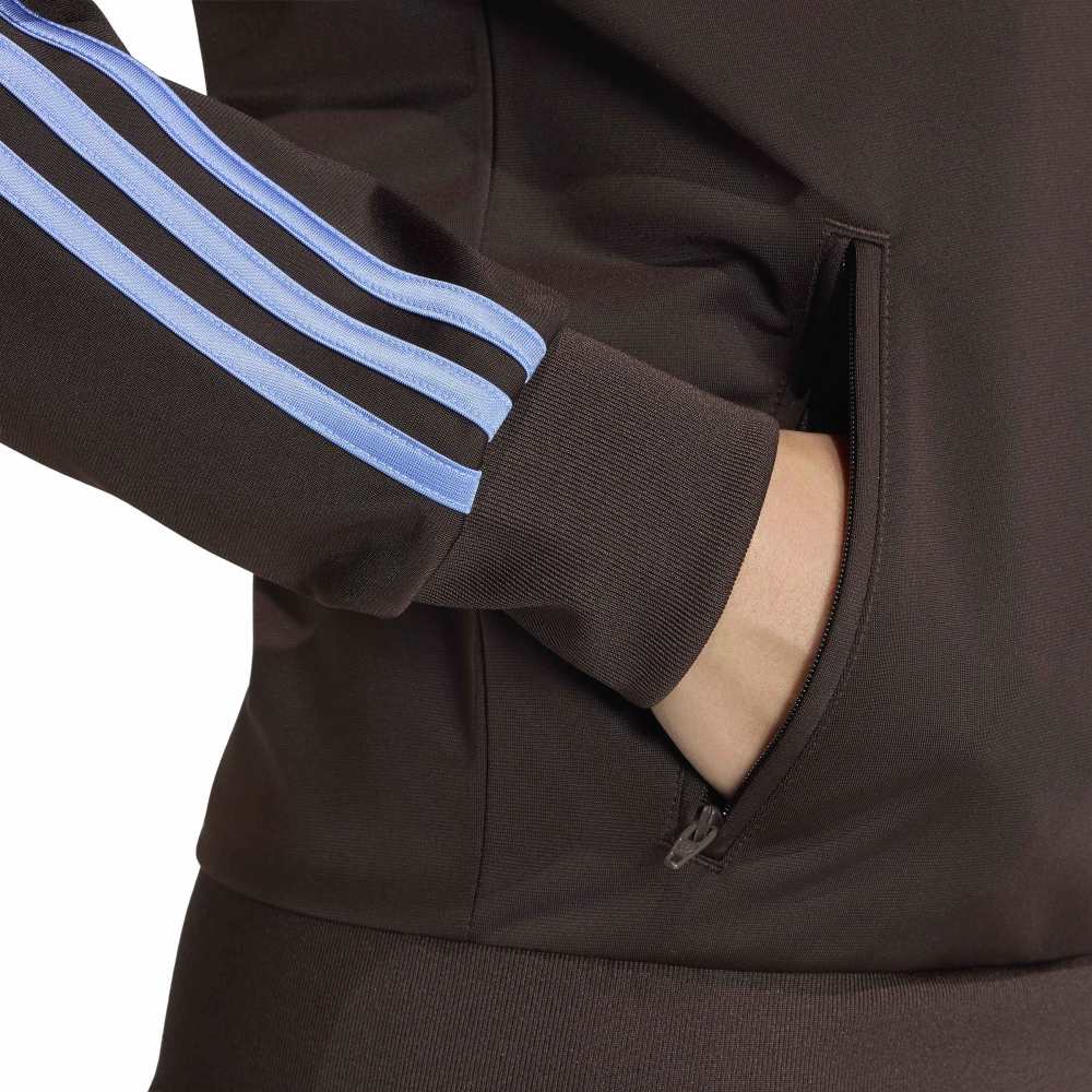 Adidas Women's Firebird Loose Track Top - Aurora Coffee / Blue Fusion