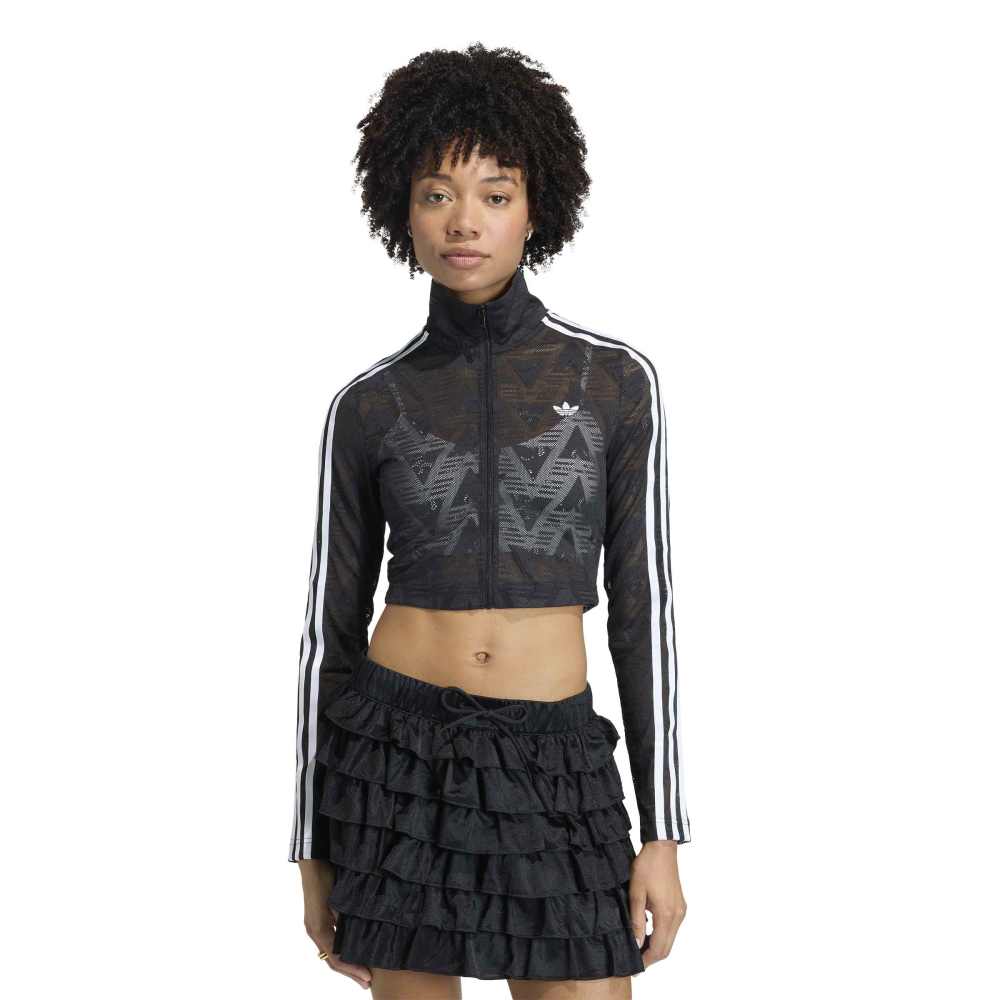 adidas Womens Firebird Classic Lace Track Top - Black