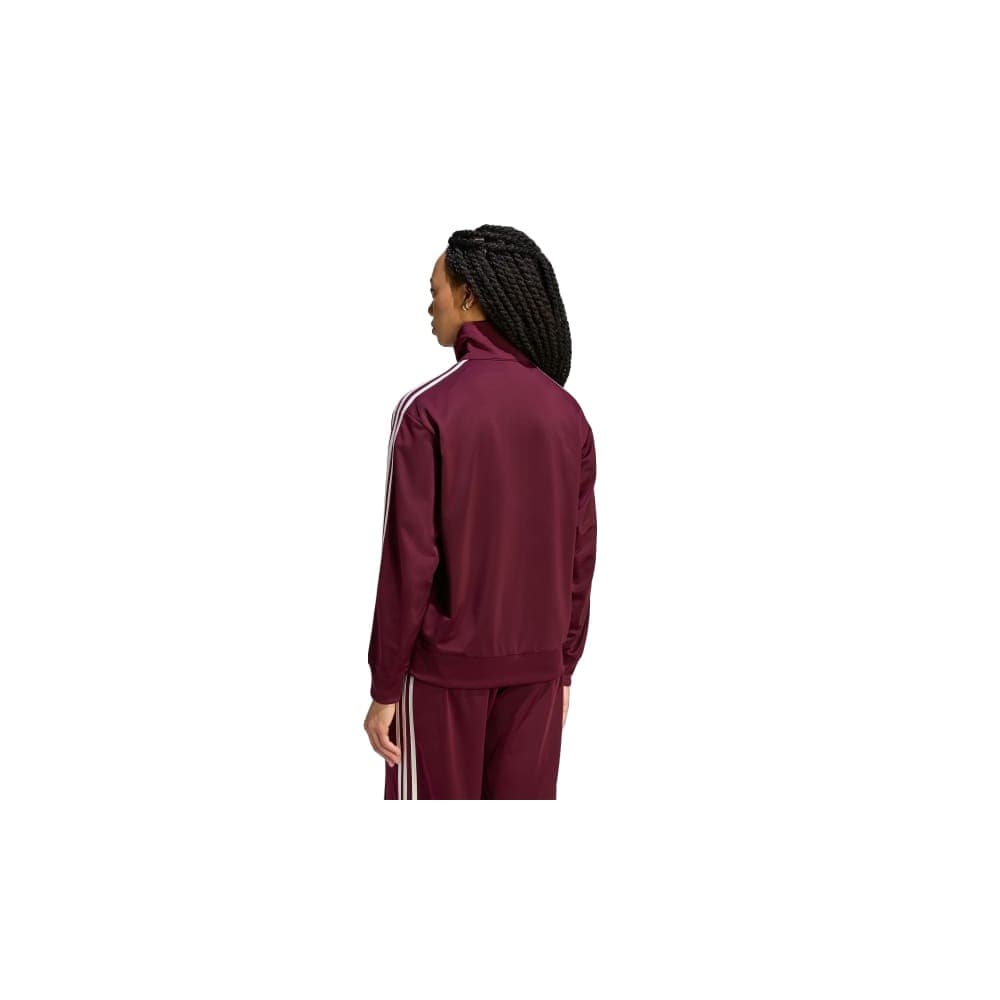 adidas Womens Firebird Loose Track Top - Maroon / White