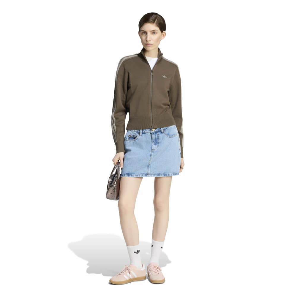 Adidas Womens Mid Rise Denim Skirt - Light Denim