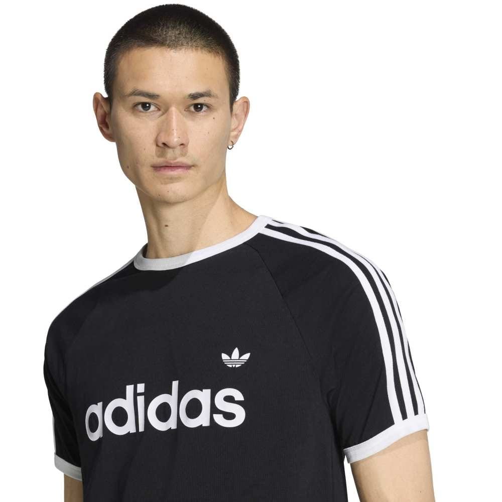 Adidas 3-Stripes Slim Ringer T-Shirt - Black