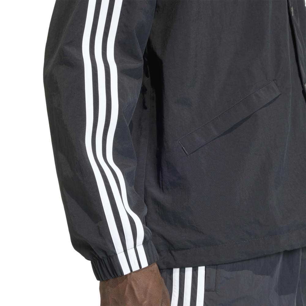 Adidas 3Stripes Coach Jacket - Black