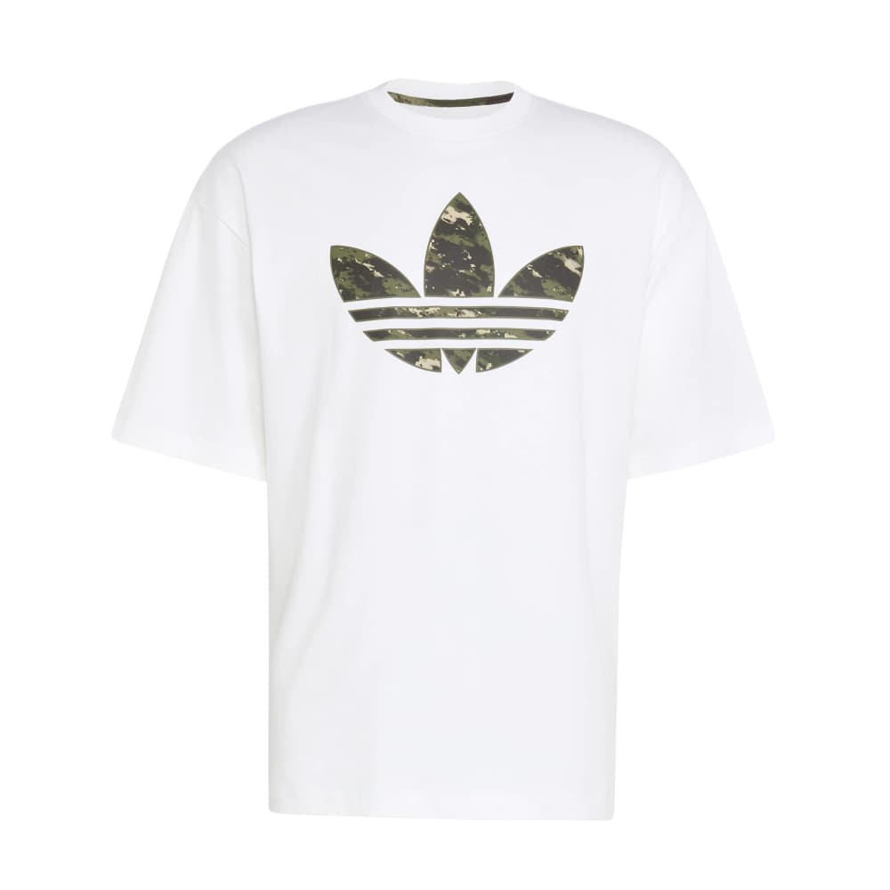 Adidas Camo 2 Infill Trefoil Tee - White