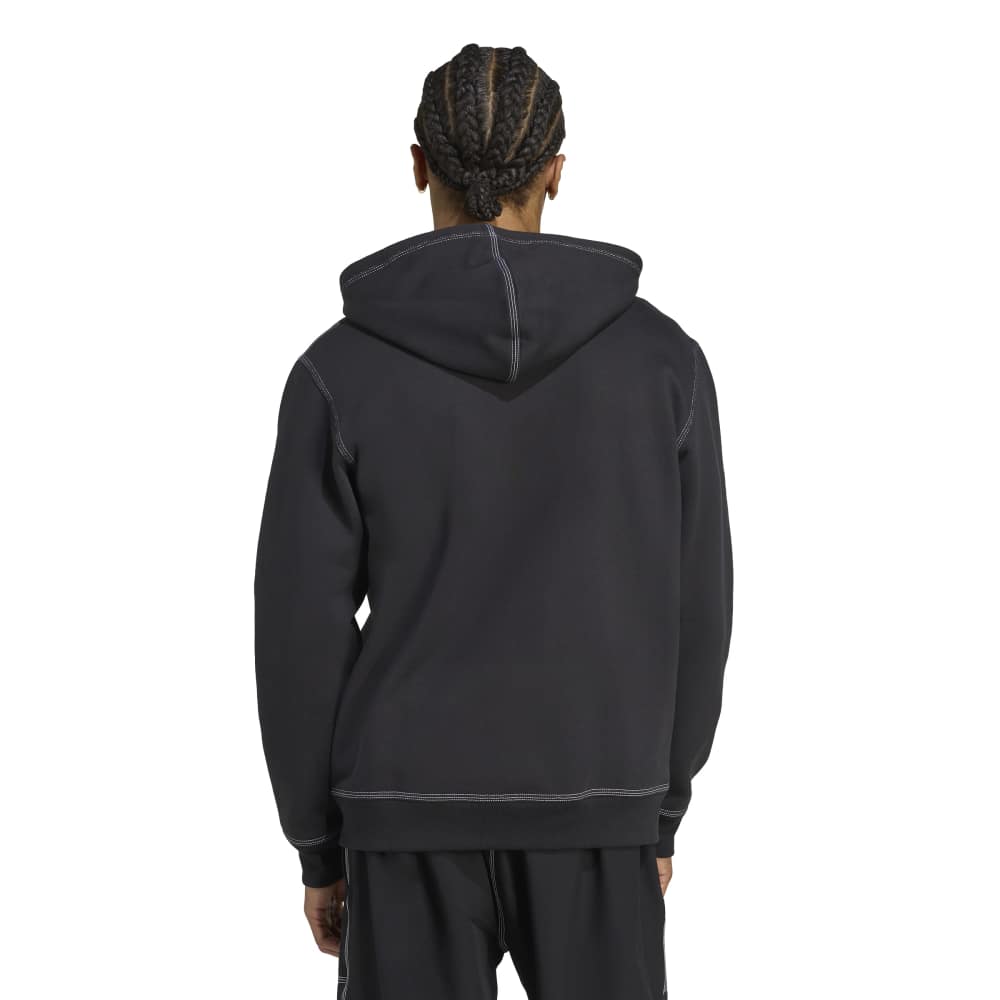 adidas Essentials Trefoil Full-Zip Hoodie - Black