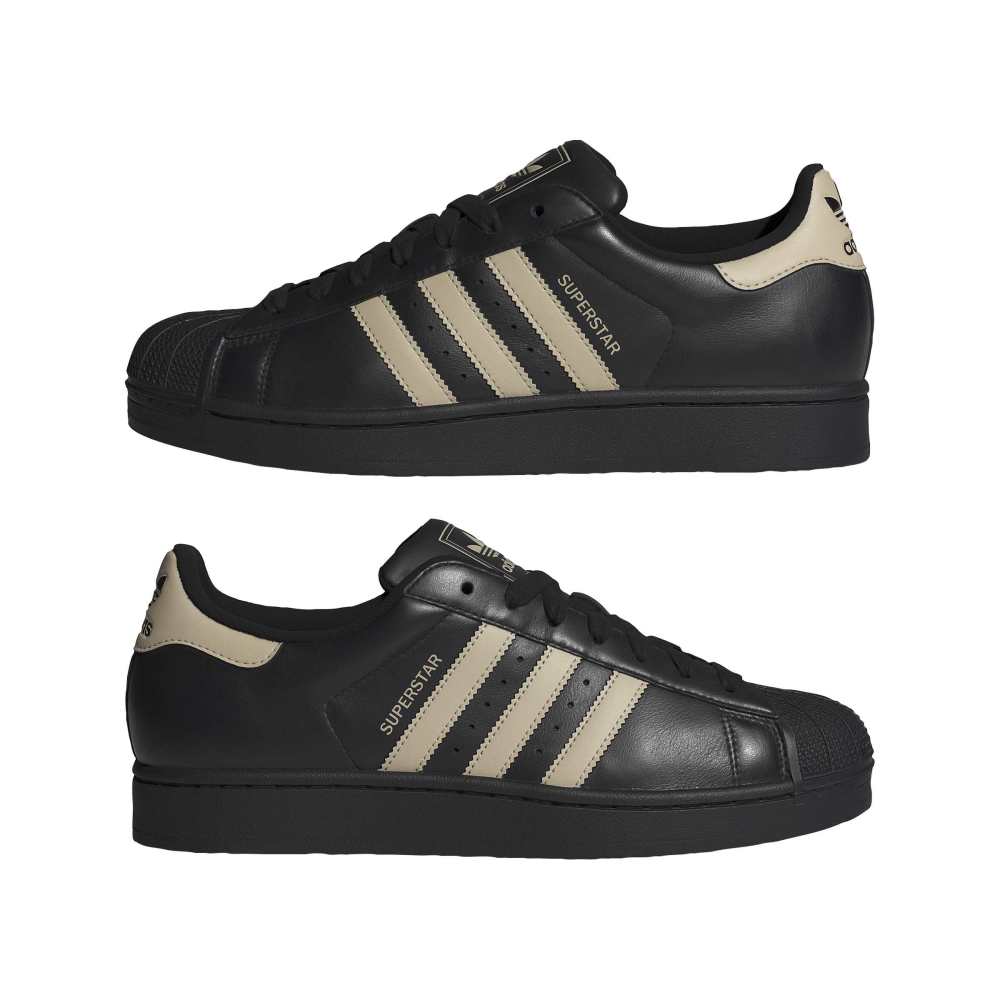 adidas Superstar II - Core Black / Stone Khaki / Core Black