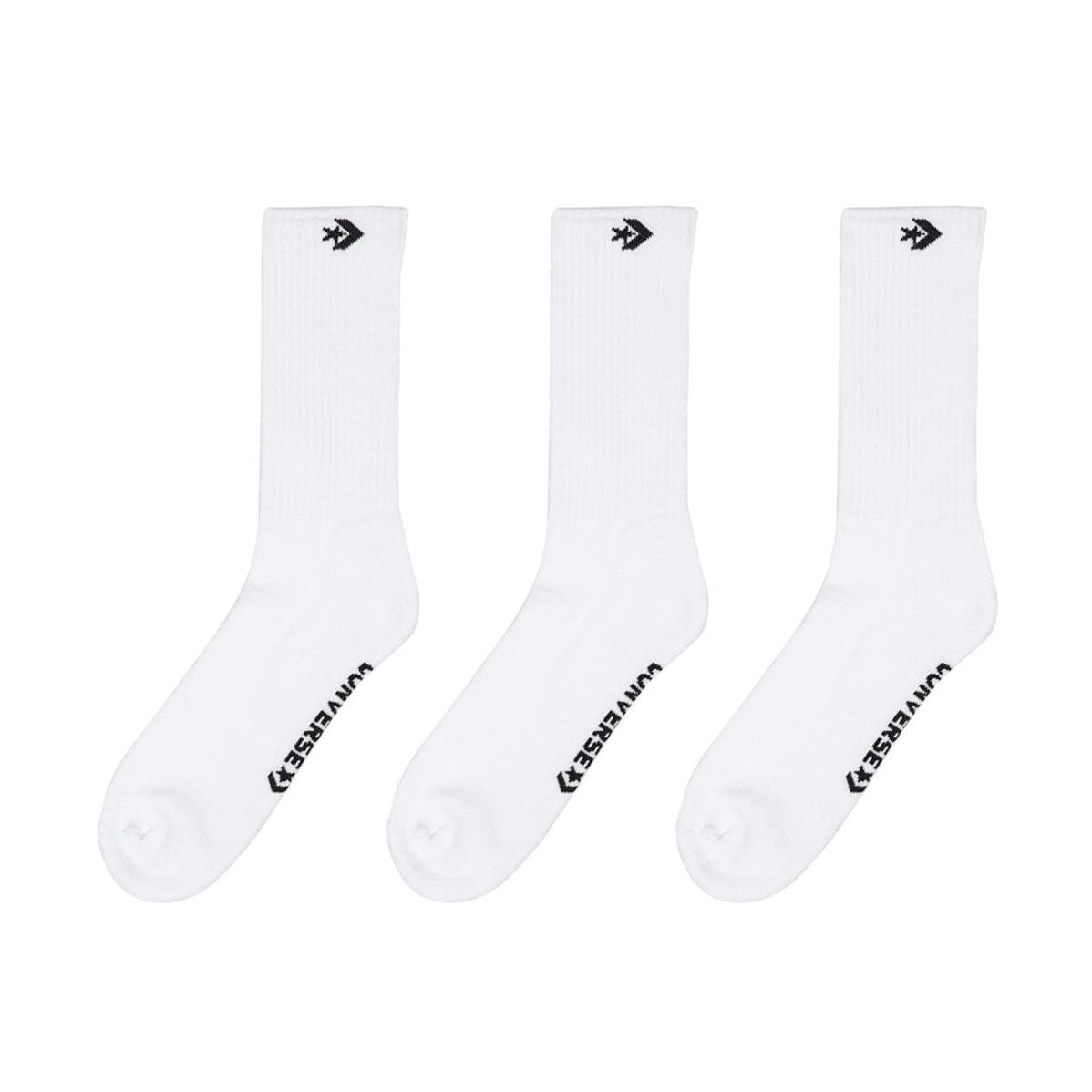 Converse Star Chevron Crew Sock 3 Pack - White
